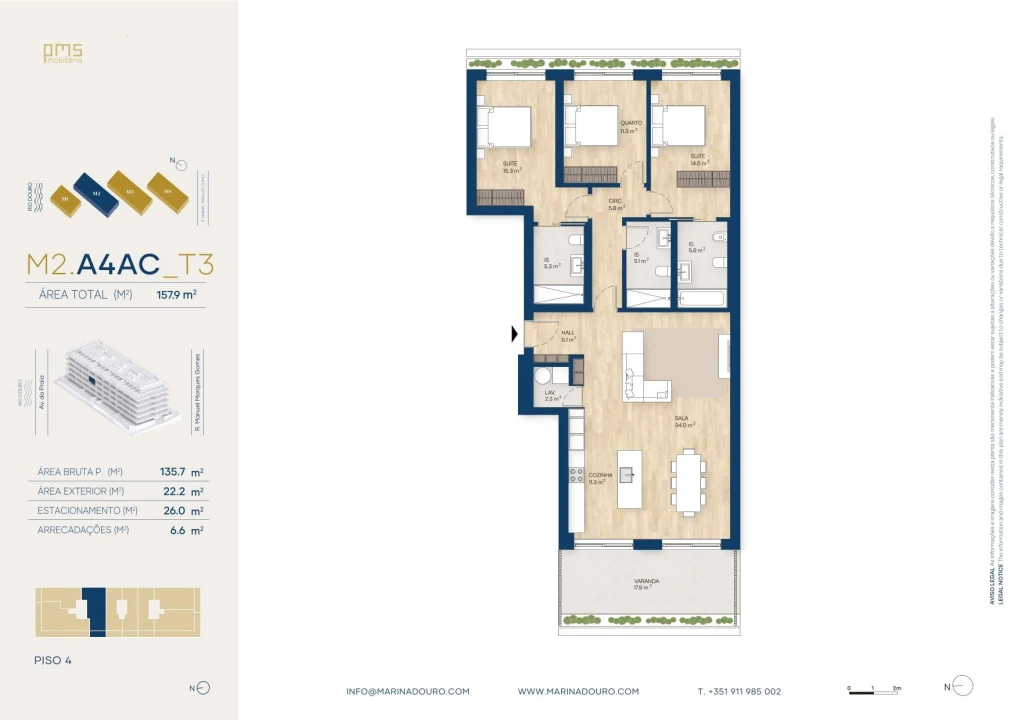Apartamento T3 para Venda em Canidelo Foto 40