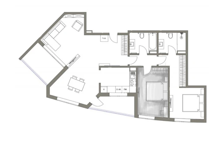 Apartamento T2 para Venda em Armação de Pera Planta 1