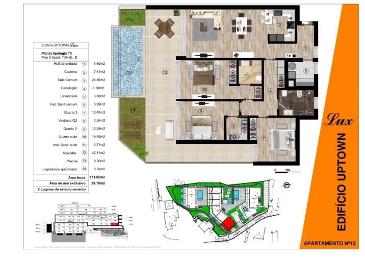 Apartamento T3 para Venda em Funchal (Santa Luzia) Planta 1