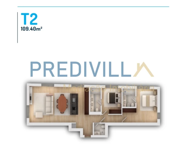 Apartamento T2 para Venda em Vila do Conde Planta 1