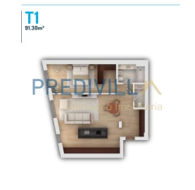 Apartamento T1 para Venda em Vila do Conde