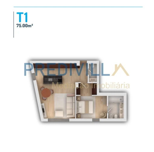 Apartamento T1 para Venda em Vila do Conde Planta 1