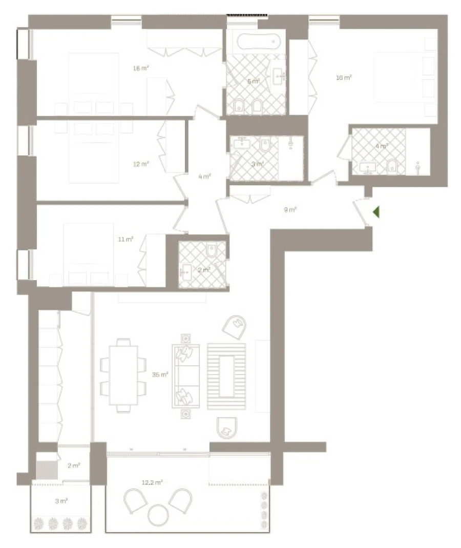 Apartamento T4 para Venda em Santa Marinha e São Pedro da Afurada Planta 1