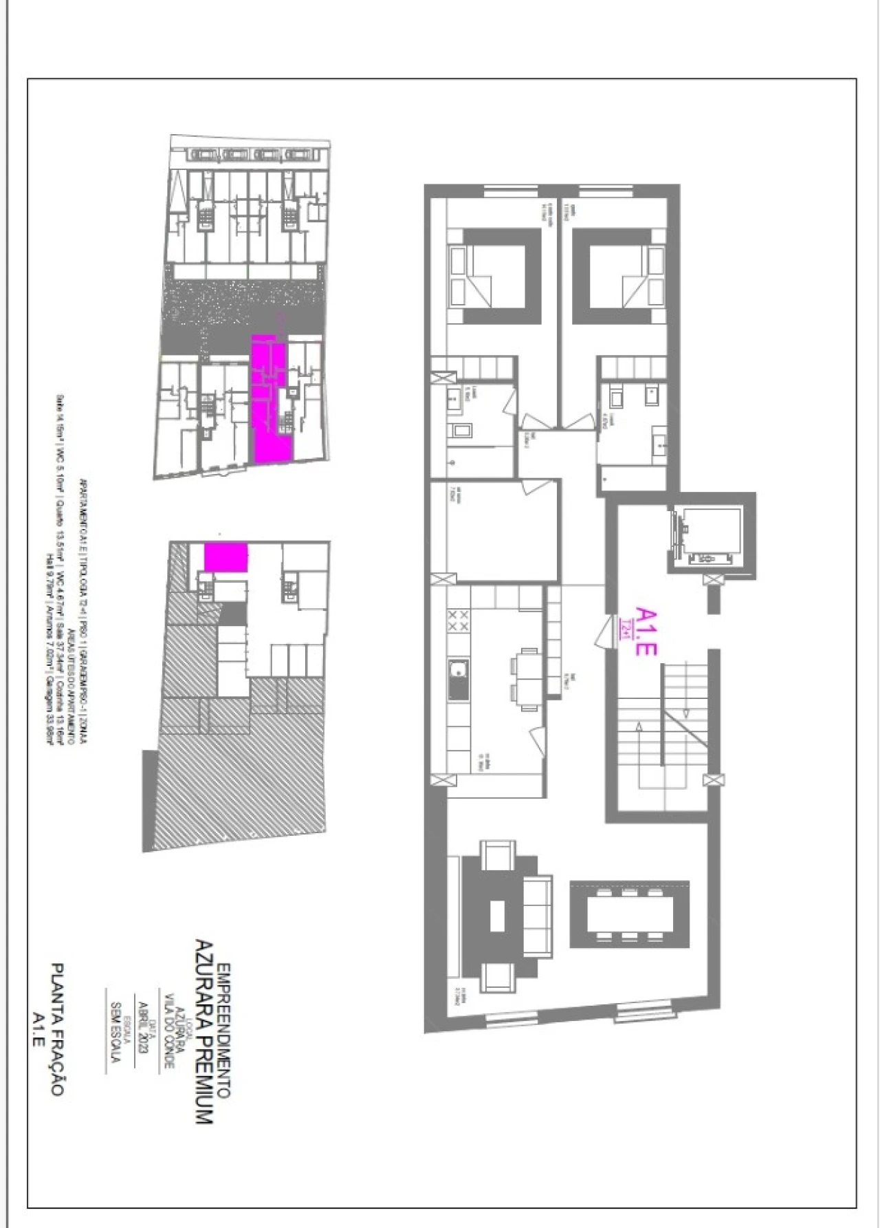 Apartamento T2 para Venda em Azurara Planta 2