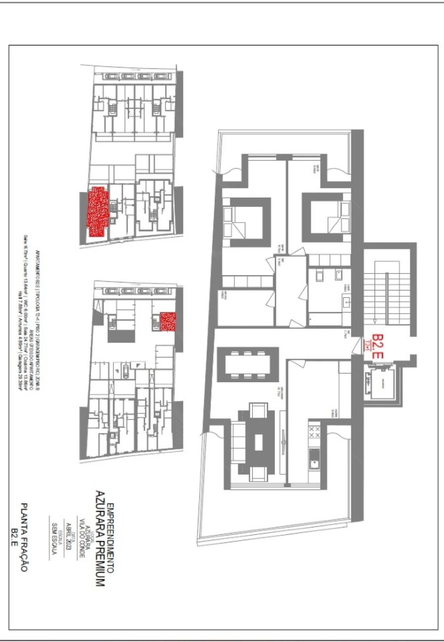 Apartamento T2 para Venda em Azurara Planta 4
