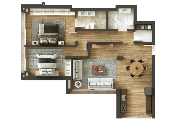 Apartamento T2 para Venda em Cedofeita, Santo Ildefonso, Sé, Miragaia, São Nicolau e Vitória Planta 1
