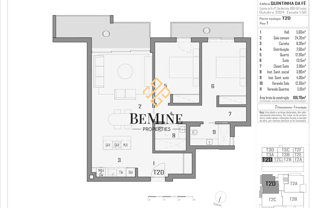 Apartamento T2 para Venda em São Martinho Foto 19