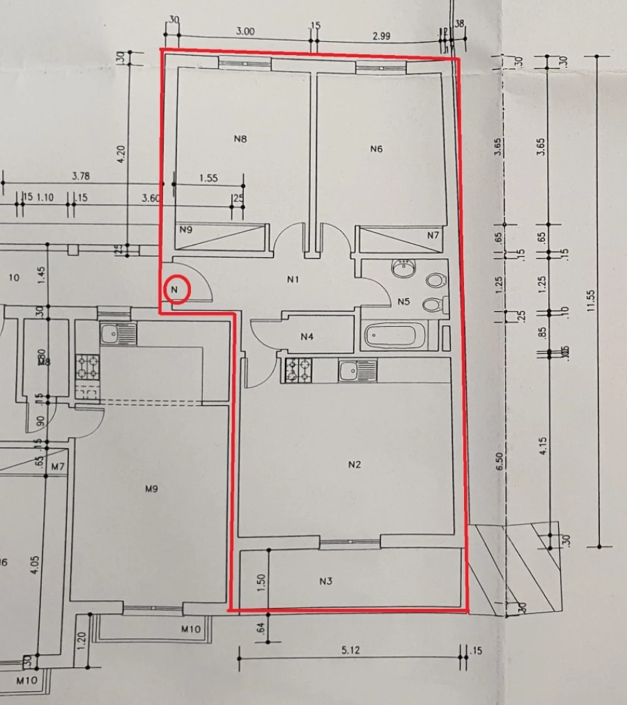 Apartamento T2 para Arrendamento em Altura Planta 1