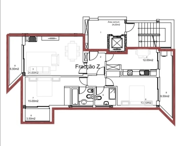 Apartamento T2 para Venda em Nossa Senhora da Conceição, São Pedro e São Dinis Foto 11