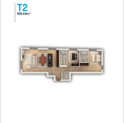 Apartamento T2 para Venda em Vila do Conde Planta 1