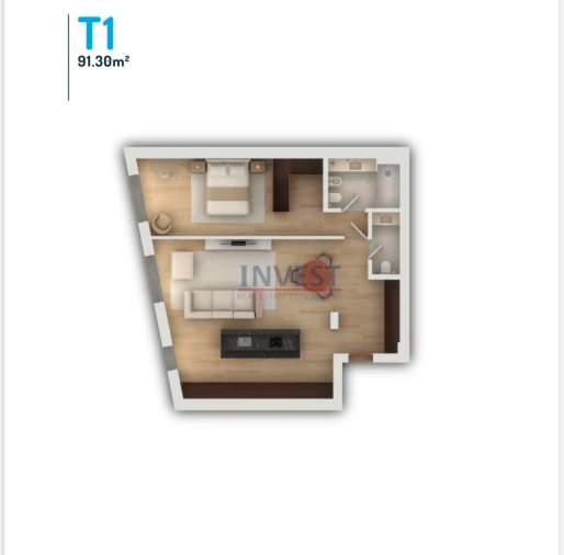 Apartamento T1 para Venda em Vila do Conde Foto 17