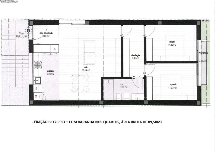 Apartamento T2 para Venda em Custóias, Leça do Balio e Guifões Foto 5