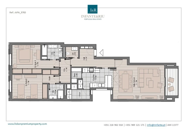 Apartamento T2 para Venda em Avenidas Novas Planta 1