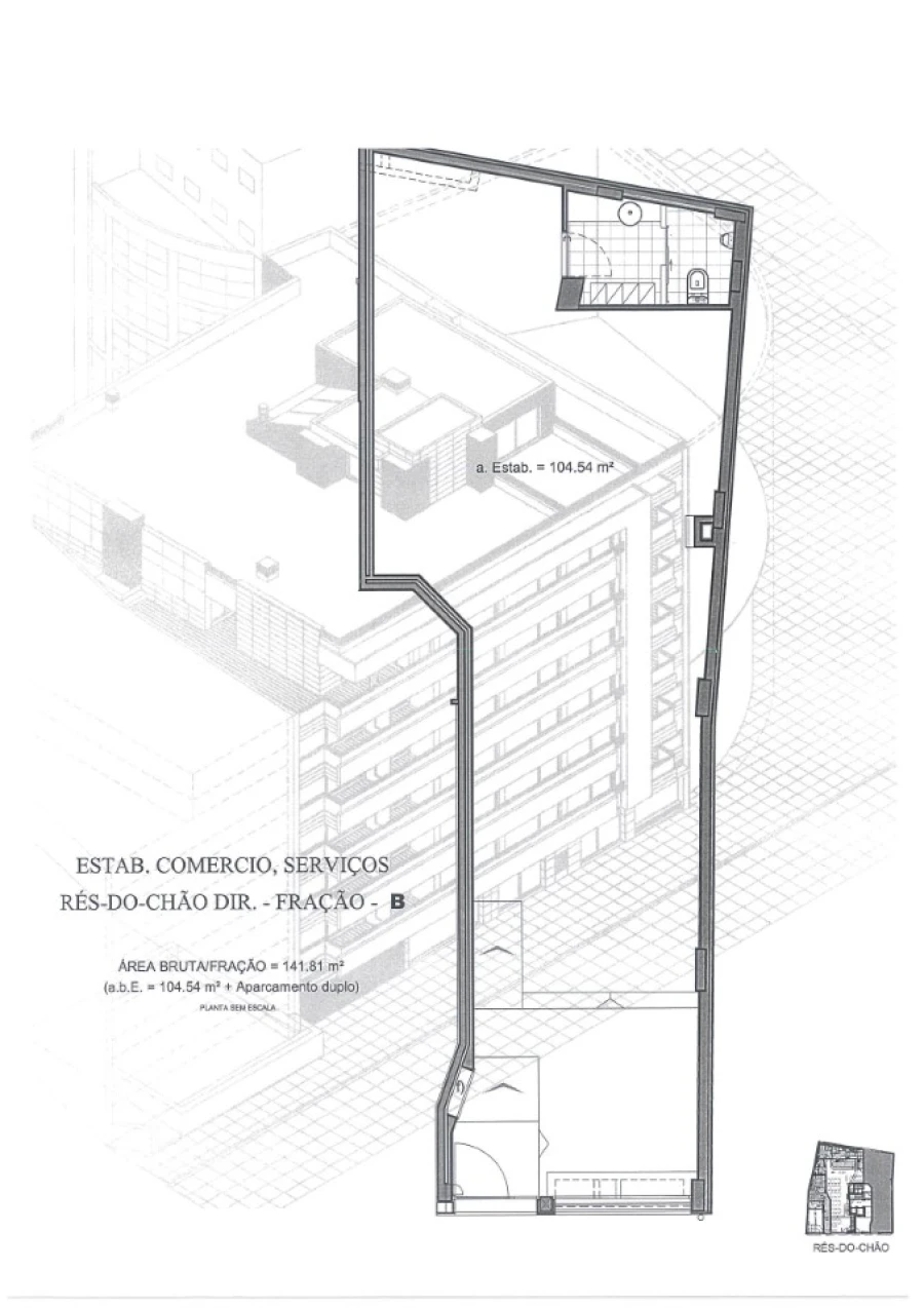 Loja para Arrendamento em Cidade da Maia Planta 1