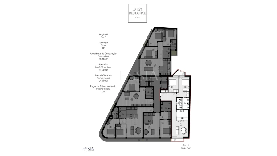 Apartamento T2 para Venda em Paranhos Planta 1
