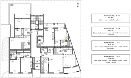 Apartamento T1 para Venda em Viseu