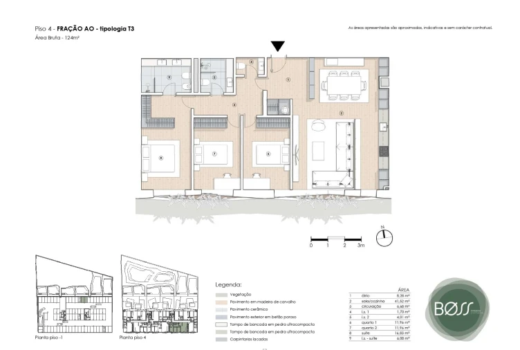 Apartamento T3 para Venda em Paranhos Planta 1