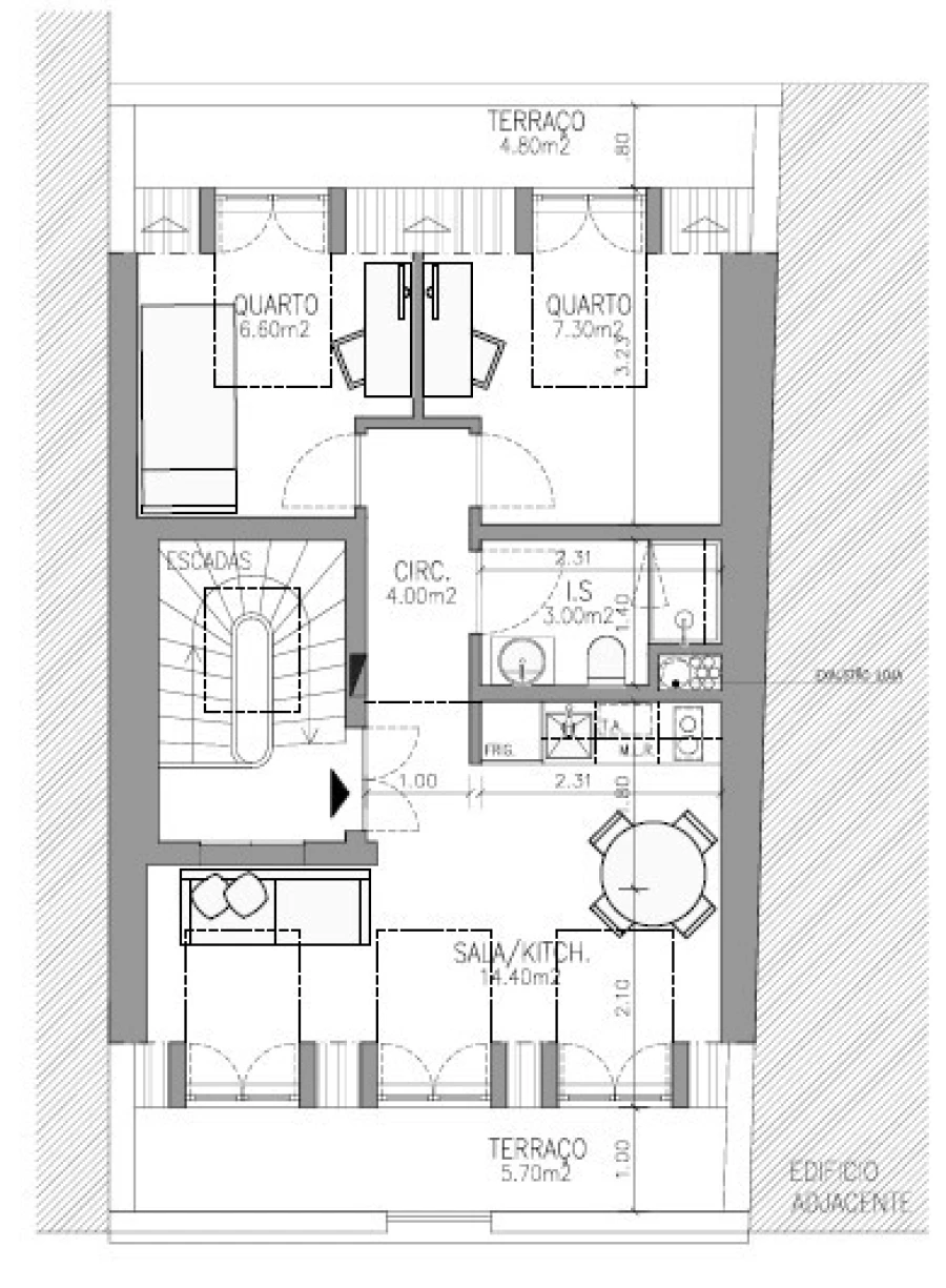 Apartamento T2 para Venda em São Vicente Planta 1
