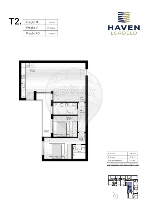 Apartamento T2 para Venda em Lordelo