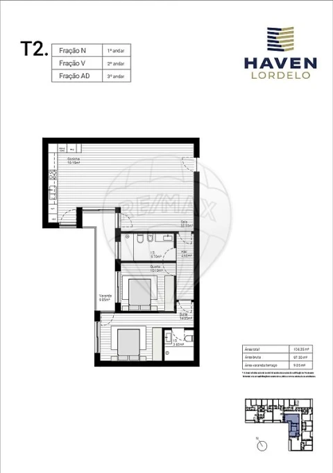 Apartamento T2 para Venda em Lordelo
