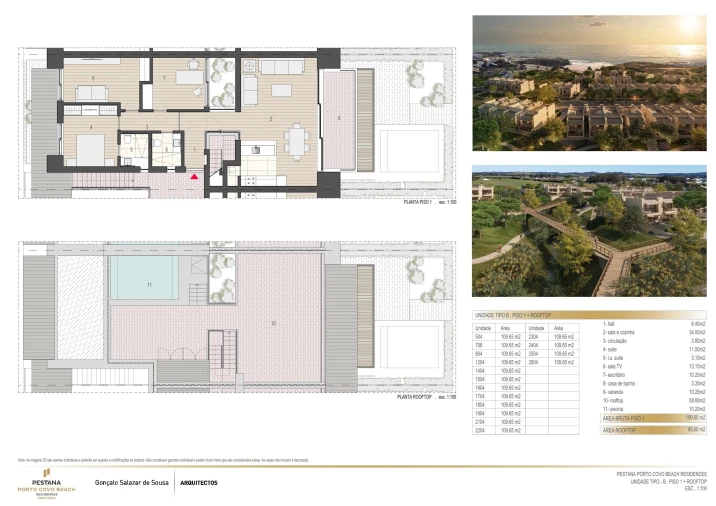 Apartamento T2 para Venda em Porto Covo Planta 1