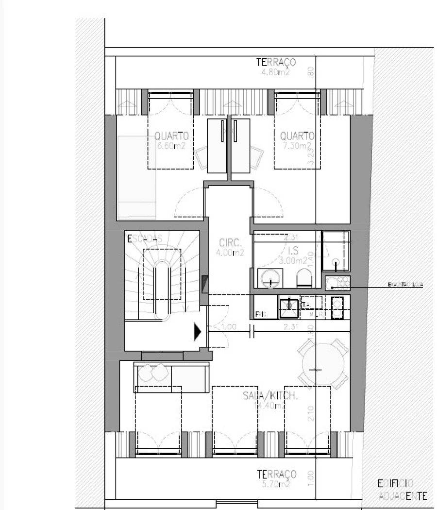 Apartamento T2 para Venda em São Vicente Planta 1