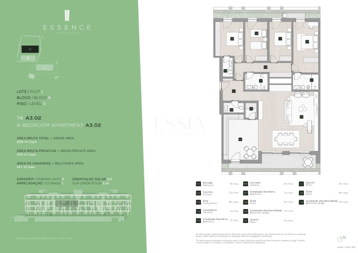 Apartamento T4 para Venda em Campanhã Planta 1