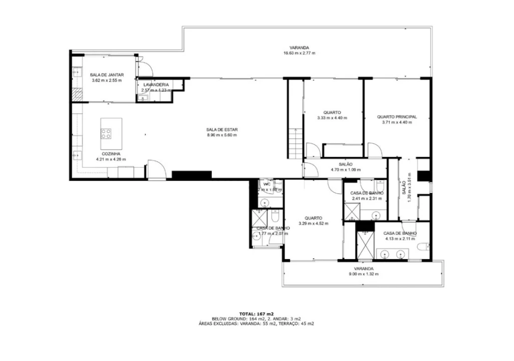Apartamento T3 para Venda em Caniço Planta 2