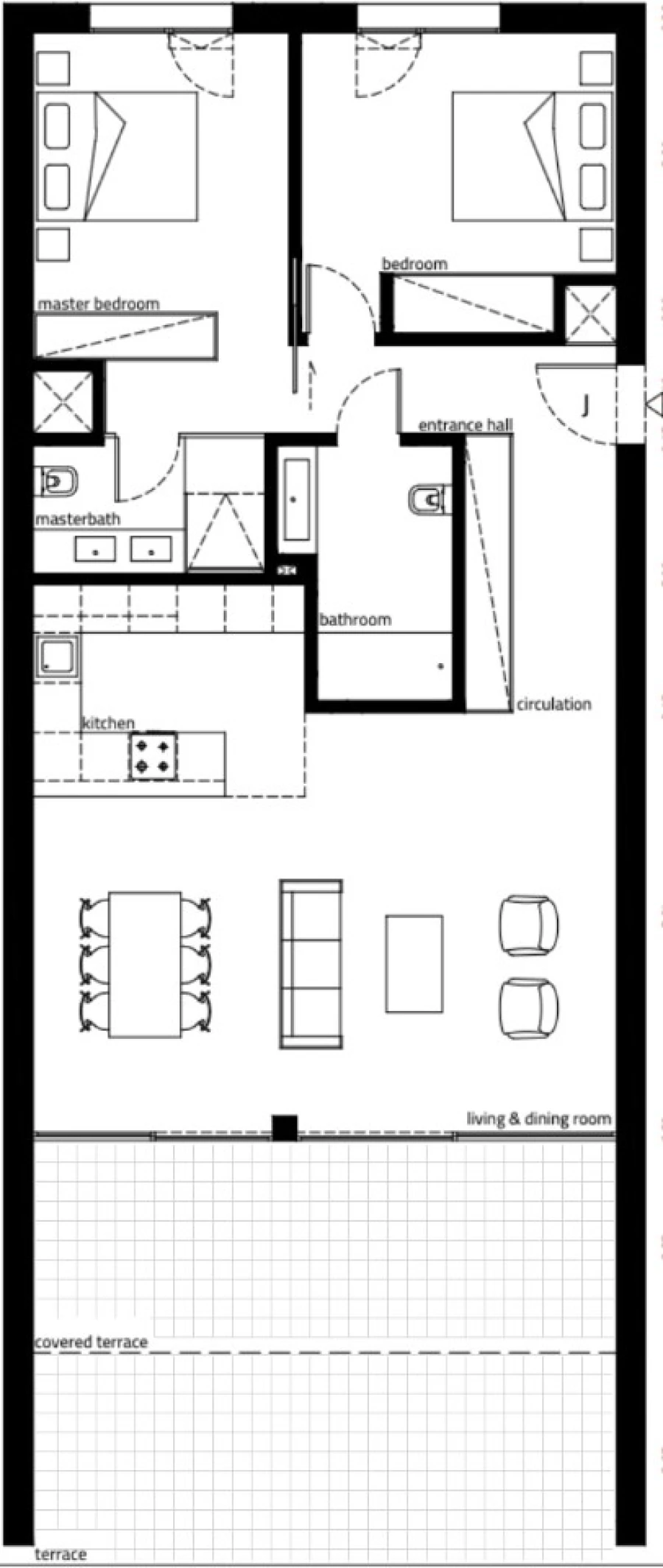 Apartamento T2 para Venda em Lagos (São Sebastião e Santa Maria) Planta 1