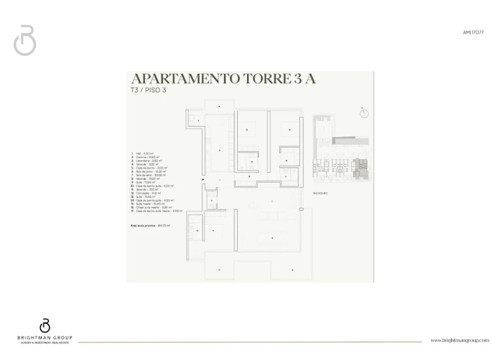 Apartamento T3 para Venda em Lordelo do Ouro e Massarelos Planta 1