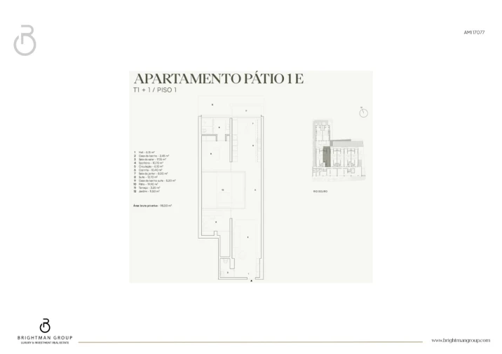 Apartamento T1 para Venda em Lordelo do Ouro e Massarelos Planta 1