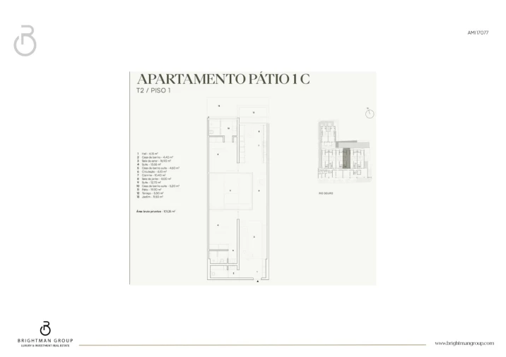 Apartamento T2 para Venda em Lordelo do Ouro e Massarelos Planta 1