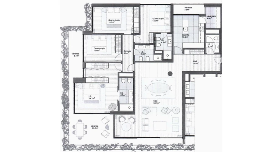 Apartamento T4 para Venda em Lordelo do Ouro e Massarelos Planta 1