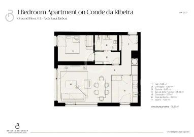 Apartamento T1 para Venda em Alcantara