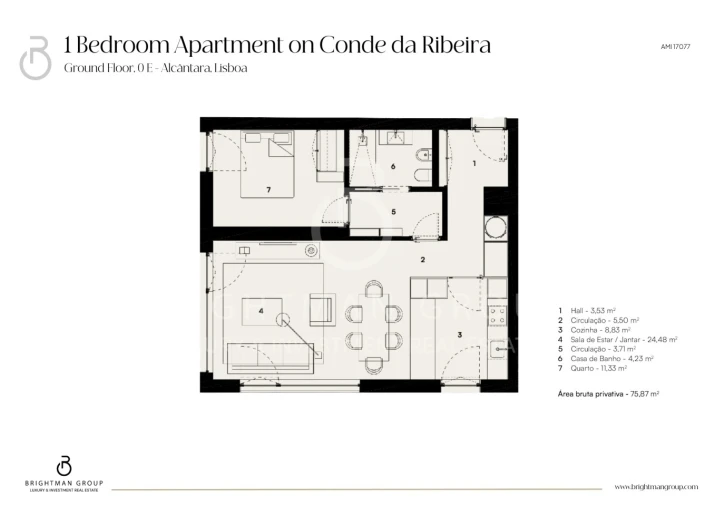 Apartamento T1 para Venda em Alcantara Foto 13