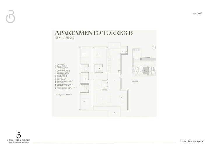 Apartamento T3 para Venda em Lordelo do Ouro e Massarelos Planta 1