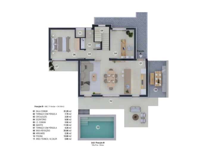 Moradia T2 para Venda em Silves Planta 1