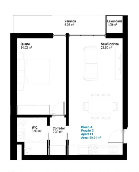 Apartamento T3 para Venda em Esgueira