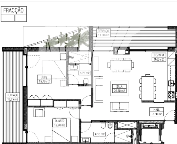 Apartamento T2 para Venda em Montenegro Planta 1