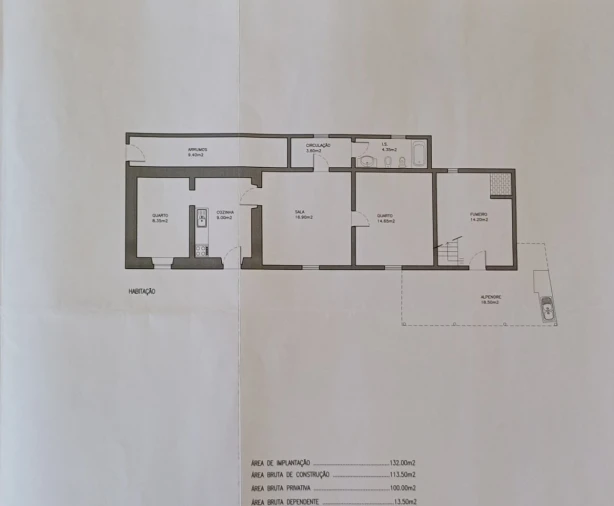 Quinta T2 para Venda em Melides Planta 1