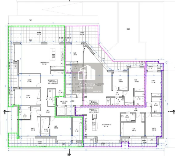 Apartamento T4 para Venda em Costa da Caparica Planta 2
