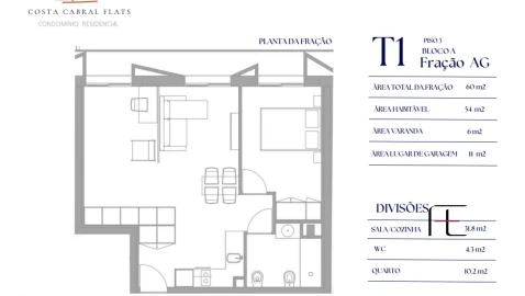 Apartamento T0 para Venda em Paranhos