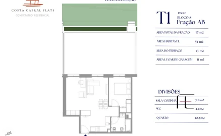 Apartamento T0 para Venda em Paranhos