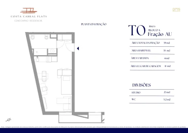 Apartamento T1 para Venda em Paranhos