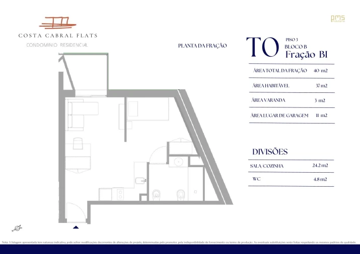 Apartamento T0 para Venda em Paranhos Foto 6