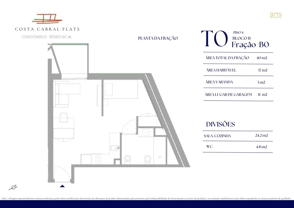 Apartamento T0 para Venda em Paranhos Foto 8
