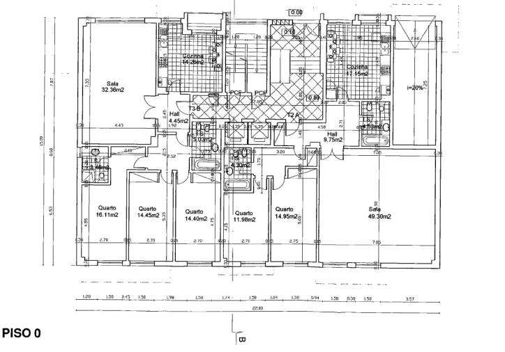 Apartamento T2 para Venda em Loule (São Clemente) Planta 1