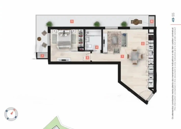 Apartamento T1 para Venda em Caniço Planta 1