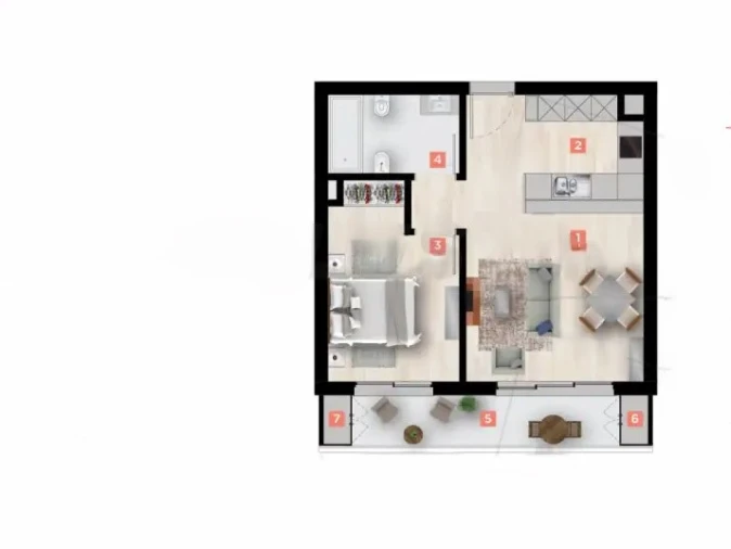 Apartamento T1 para Venda em Caniço Planta 1