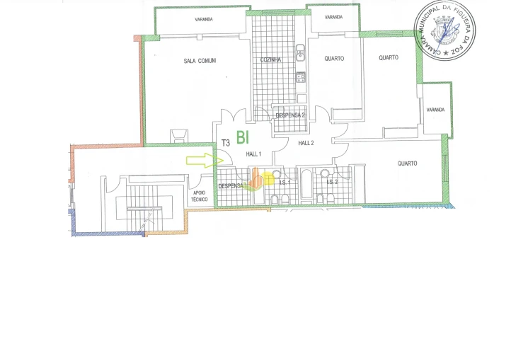 Apartamento T3 para Venda em Buarcos Planta 1